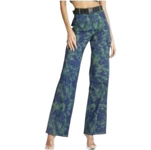 I.AM.GIA Sinead Cargo Pants - Blue Green Tiger Print